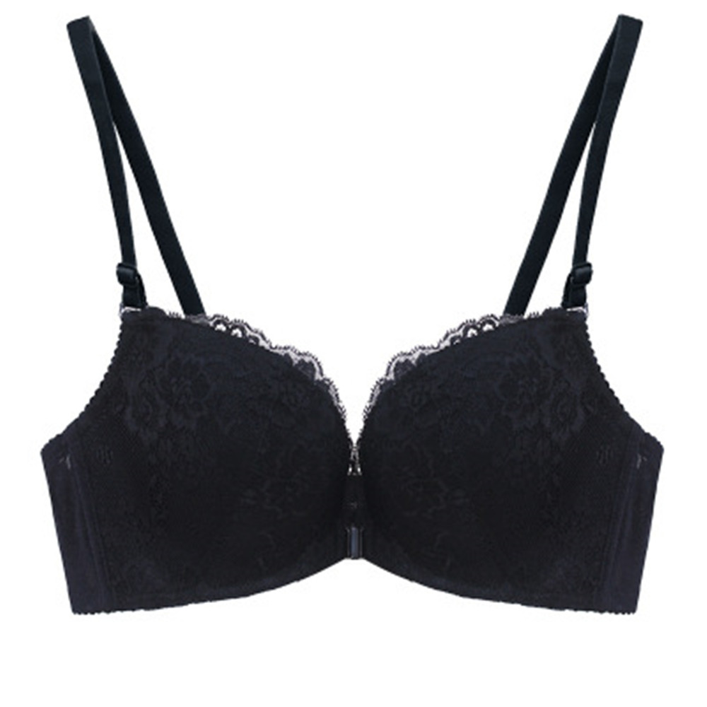 正品套装/单件性感蕾丝前扣文胸无钢圈聚拢调整型女士内衣胸罩
