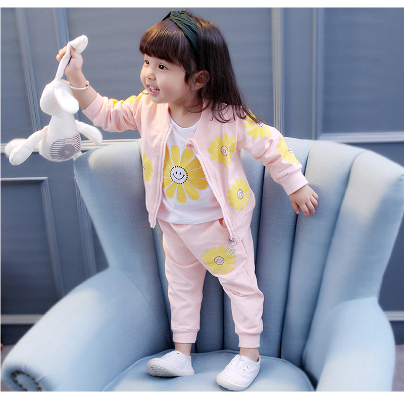 Boys' suit suit three piece girls' spring 0-4 years old 3 children's small suit girls' fashion spring and Autumn